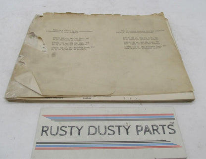 Bultaco Lobito Mk4 Provisional Motorcycle Catalog Parts List Book 74.32-P117