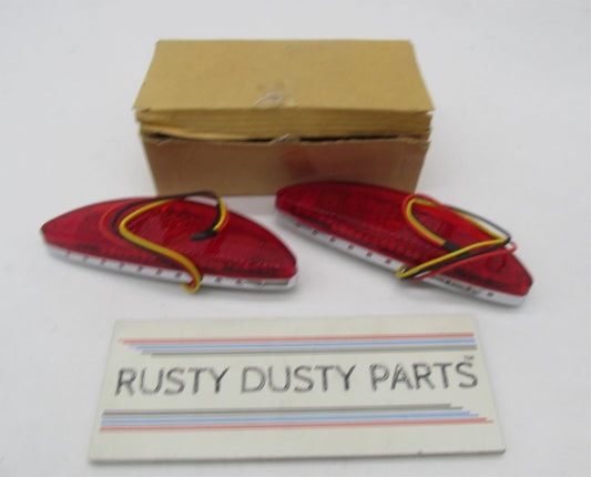 Harley Chopper KustomWerkz LED Red Chrome Taillight 6.5" x 1-7/8" 76191