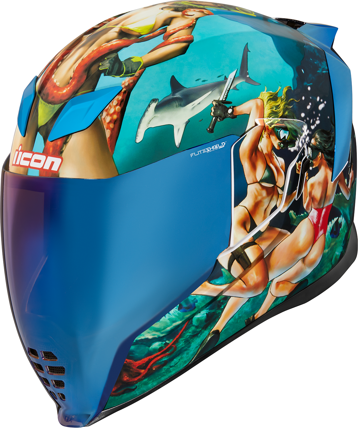 Icon Airflite Pleasuredome4 Helmet Blue Small 0101-15001