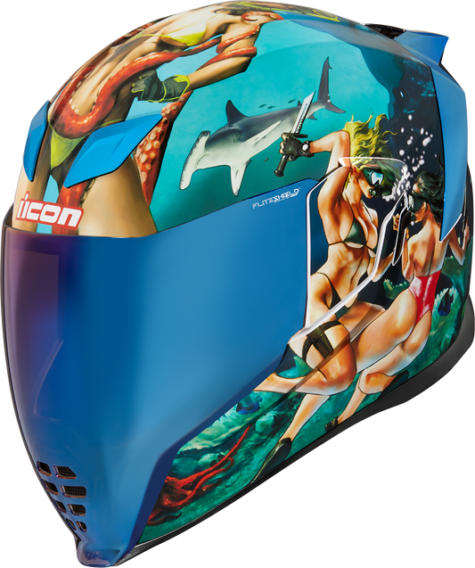 Icon Airflite Pleasuredome4 Helmet Blue Small 0101-15001