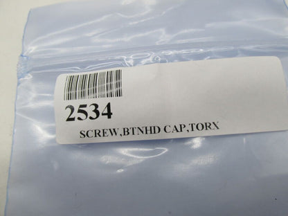 Lot of 6 Harley Davidson Genuine NOS Button Head Tork Screws 2534