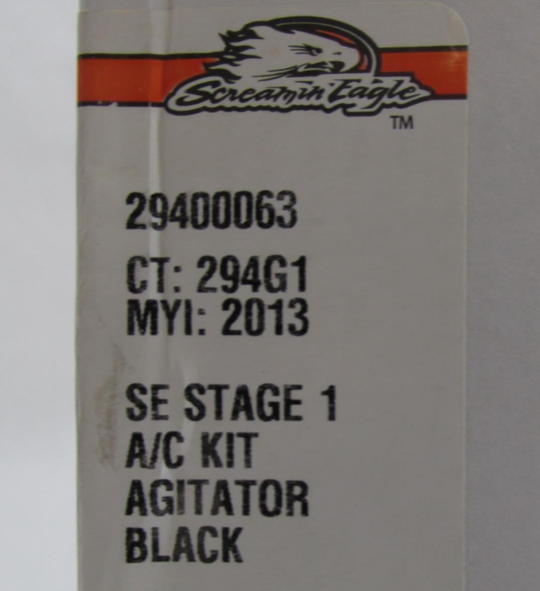 Harley Genuine NOS Screamin Eagle Black Agitator Air Cleaner Kit 29400063