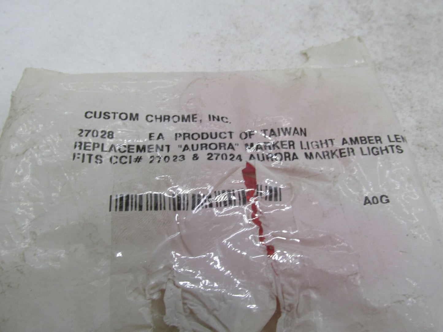 Pack of 2 Harley Davidson Custom Chrome Aurora Marker Light Red Lenses 27028