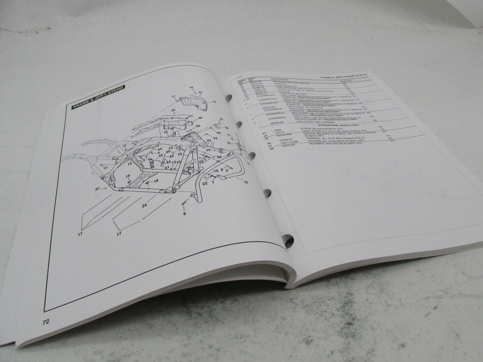 Harley-Davidson Official Factory 2012 FLHTCUSE Model Parts Catalog 99428-12