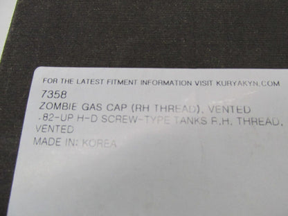 Kuryakyn Harley Davidson Vented Zombie Skull Gas Cap 7358
