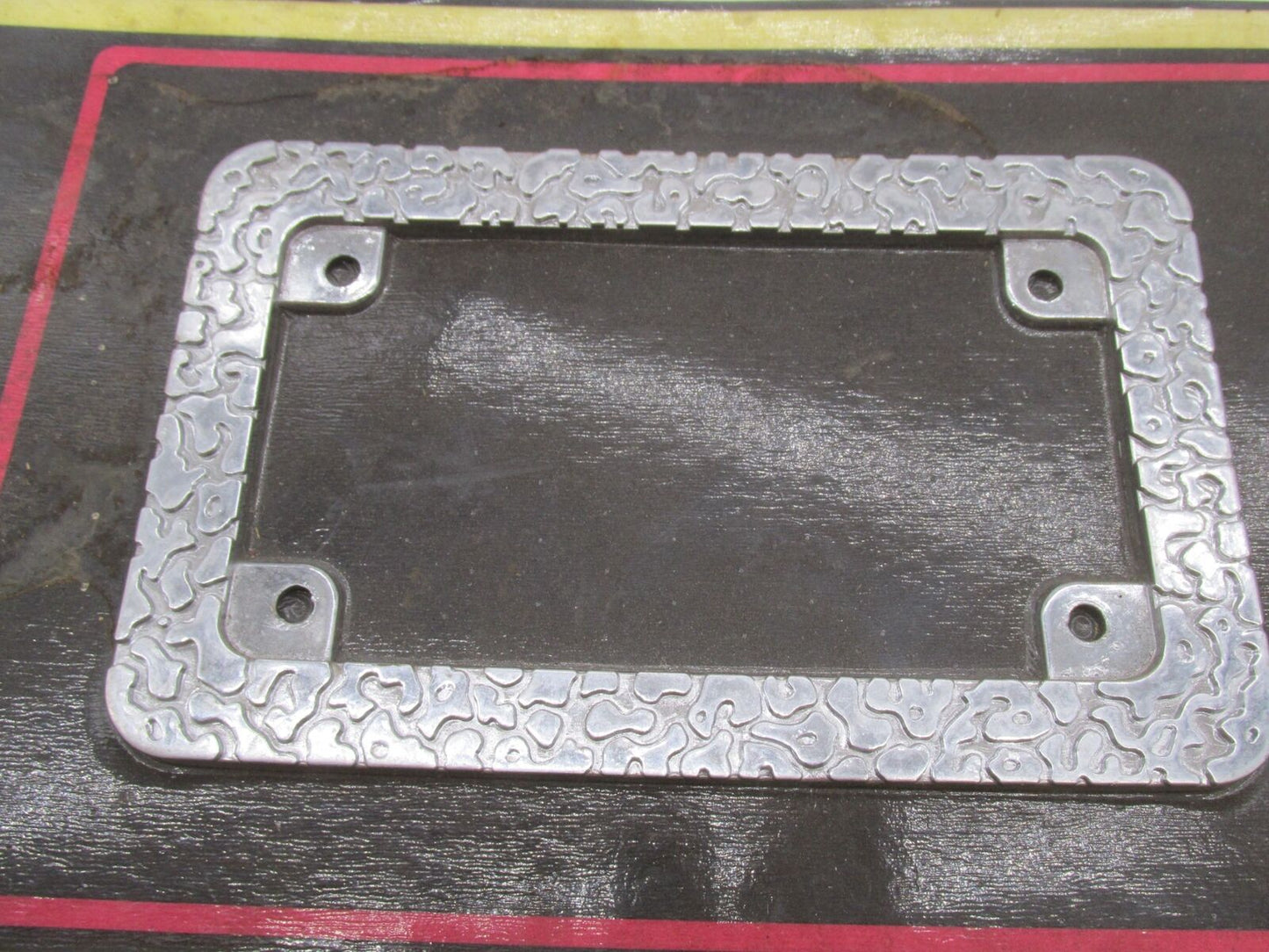 Russell Chrome Universal Motorcycle Nevada Nugget License Plate Frame 13021