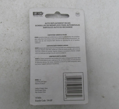 Pack of 2 Eiko Mini Low Voltage Miniature Indicator Panel Accent Light Bulbs 194