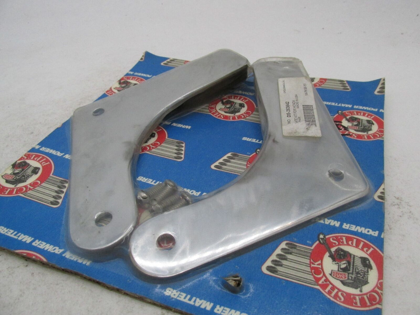 Cycle Shack Honda Chrome Boomerang Fairing Plate Kit DS-263642 SB-151