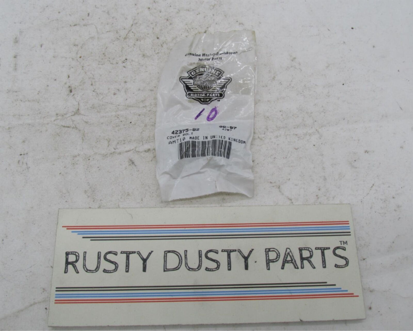 Lot of 10 Harley Davidson Genuine NOS Rear Brake Cover Bolts 42375-82