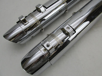 Set of Harley Davidson Touring Chrome After Market Exhaust Mufflers