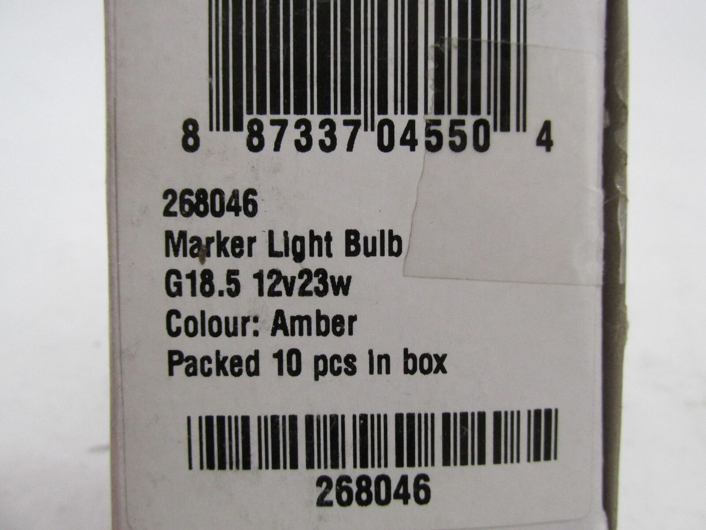 Lot of 10 BikeMaster G18.5 12V 23W Amber Marker Light Bulbs 268046