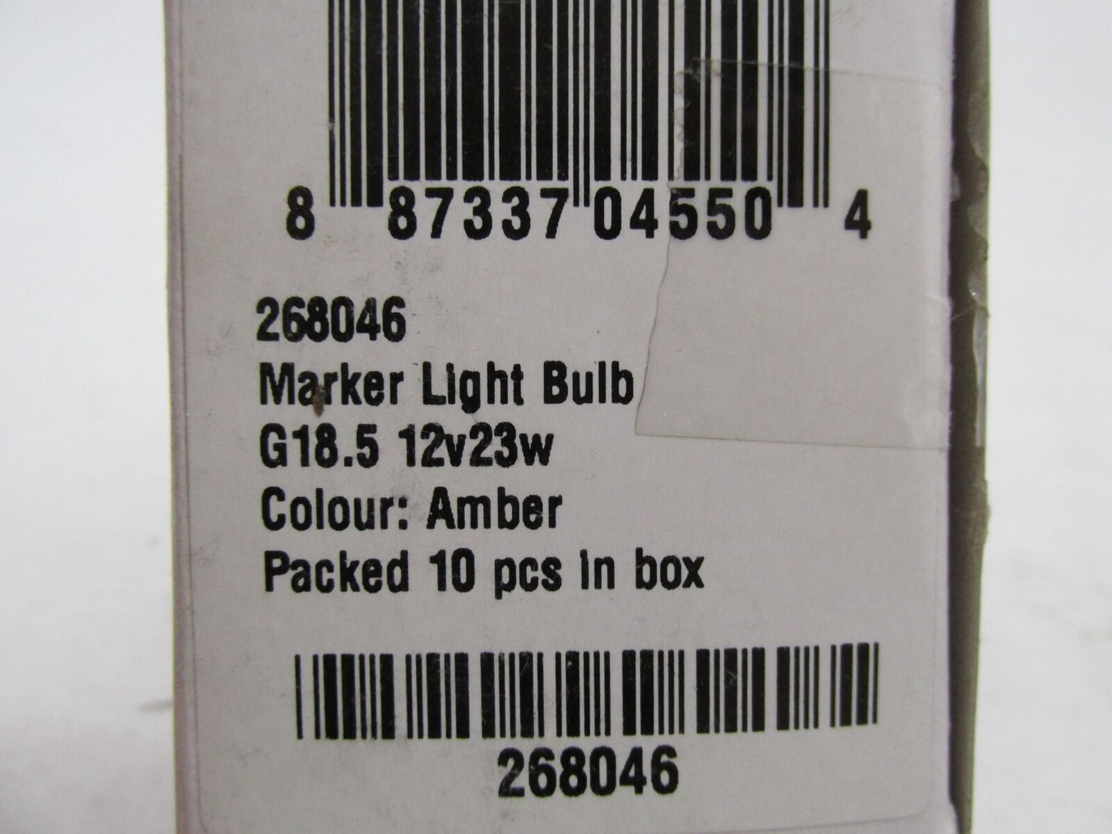 Lot of 10 BikeMaster G18.5 12V 23W Amber Marker Light Bulbs 268046