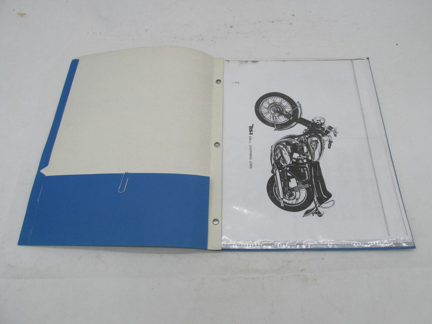 BSA 1969 650CC Lightning Manual Parts Book Copy