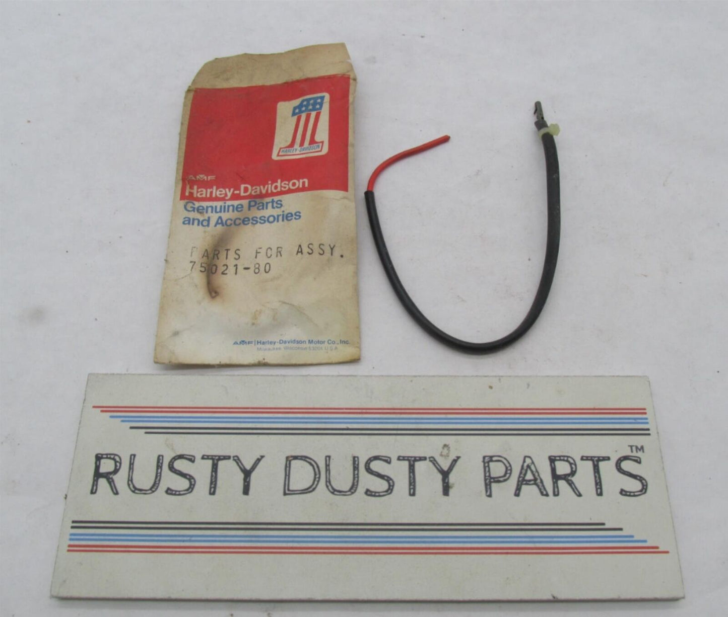 Harley Davidson Genuine NOS Vintage Clock Gauge Wiring Wire 75021-80