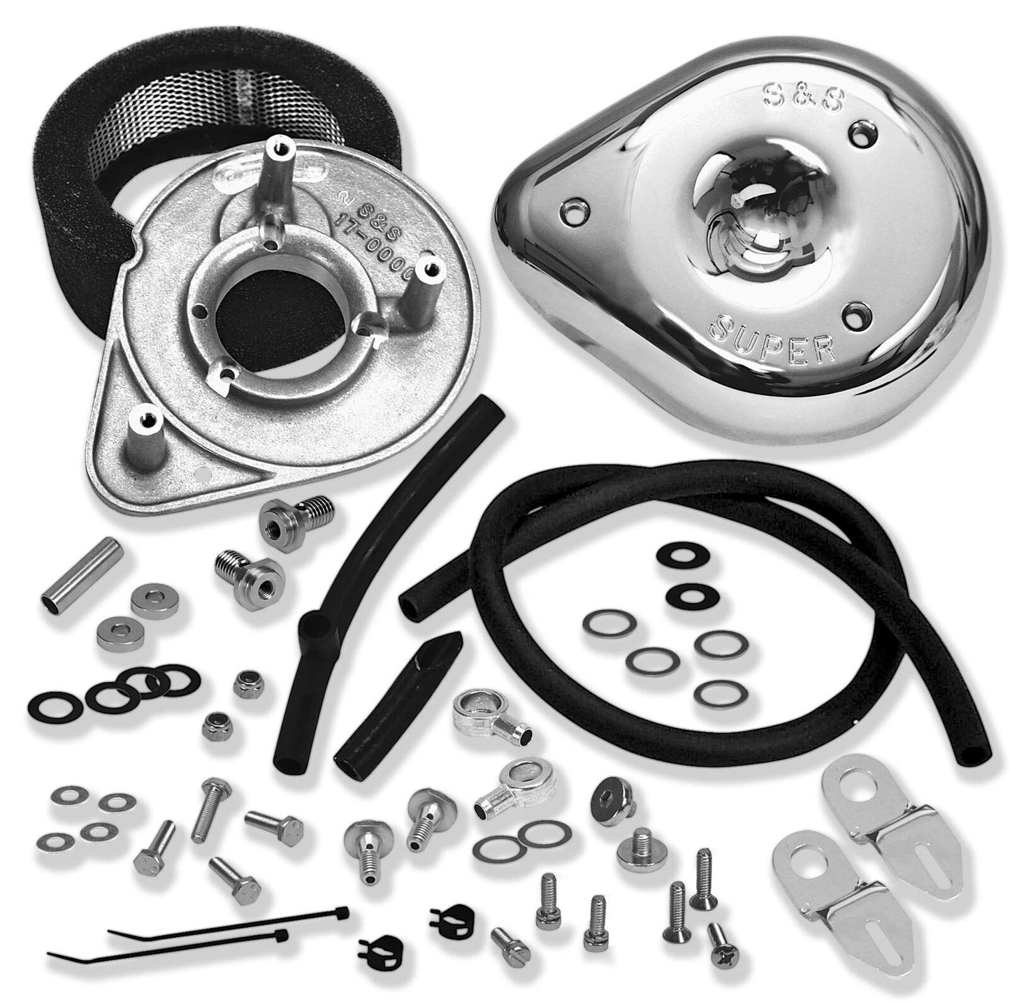 S & S Cycle Teardrop Air Cleaner Kit Super E & G 17-0404