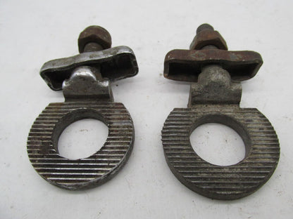 Pair Triumph 1954-73 650 6T T110 T120 TR6 Rear Axle Chain Tensioner Adjusters