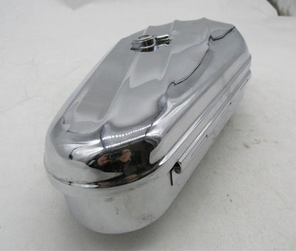 Harley Davidson Shovelhead Chrome Tool Box w/ Bracket NO Key Nice Condition