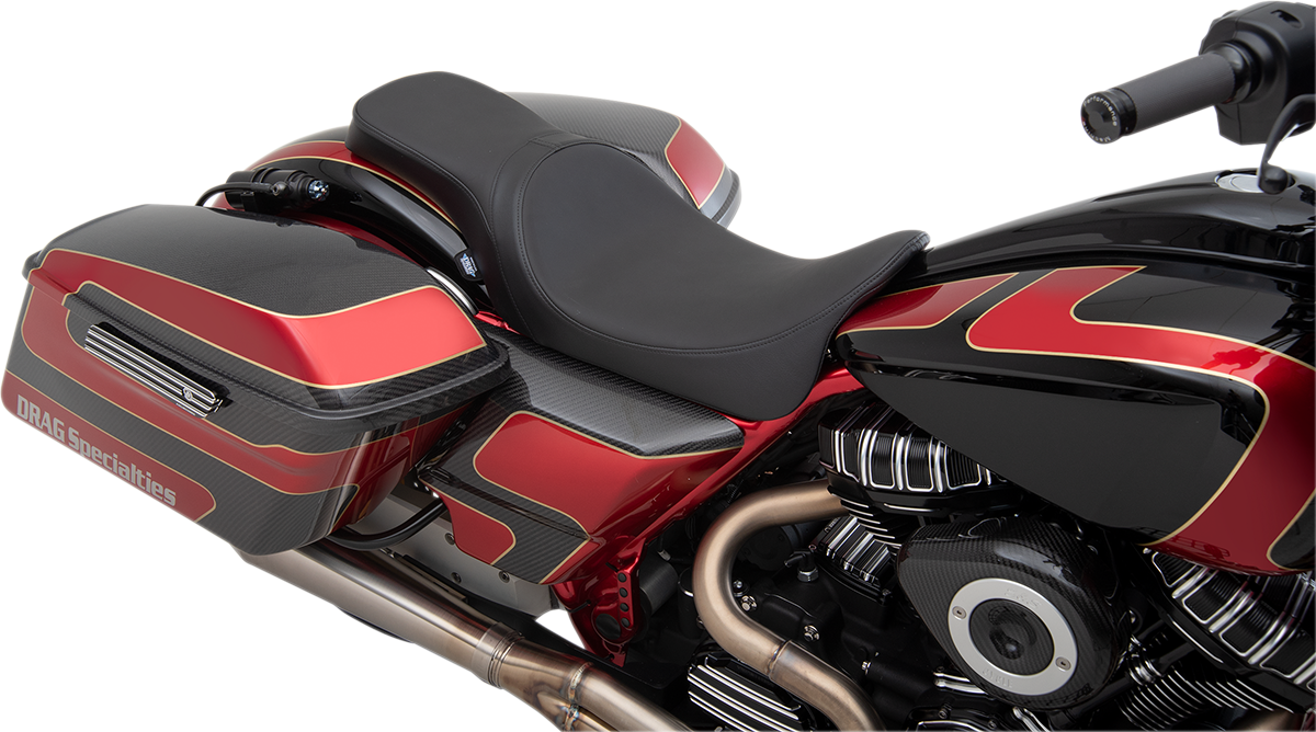 Drag Specialties Predator 2-Up Seat Smooth, solar-reflective leather 0801-1269