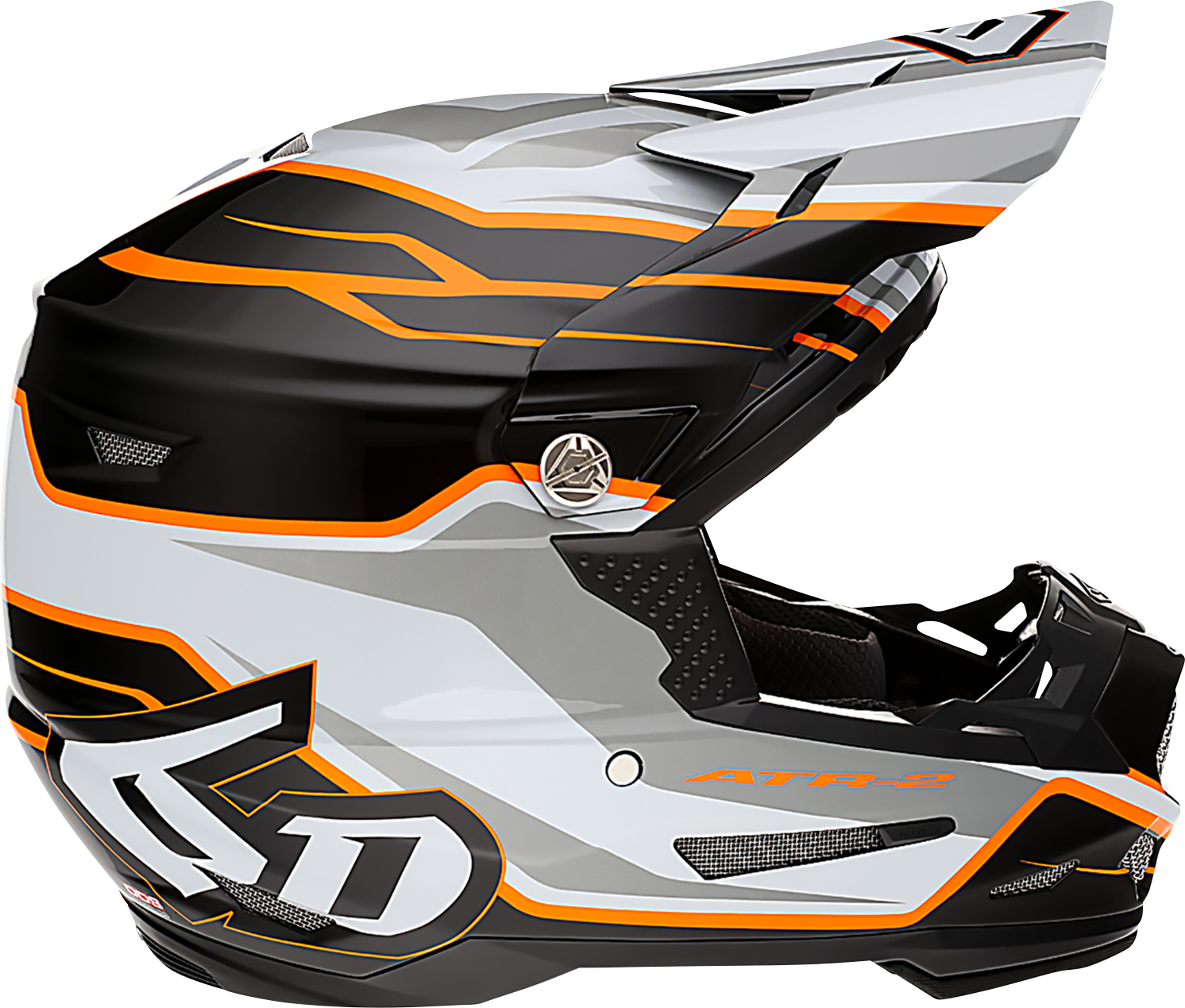 6D HELMETS ATR-2 Phase Helmet White Orange Small 122825