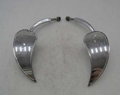 Pair of Universal Motorcycle Honda Harley Custom Chopper Flame Teardrop Mirrors