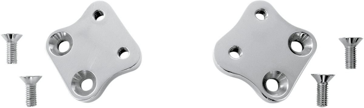 Accutronix Kick Back Adapter Plate 1 1/8in. Back and 1in. Up - Chrome FCKB102-C