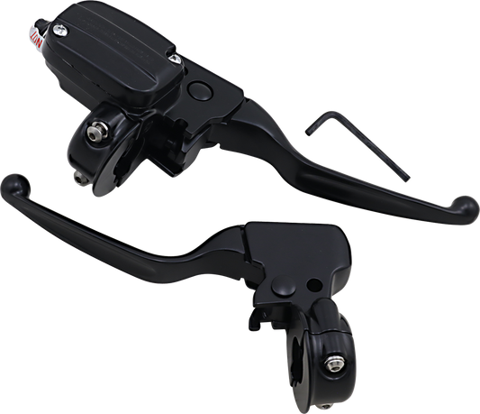 Drag Specialties Brake/Hydraulic Clutch Control Kit Matte Black 0610-2151