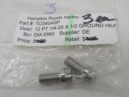 Lot of 2 Harley Davidson Ground Head Screw TC0404GP