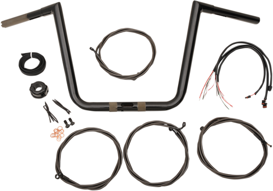 LA Choppers Ape Hanger Handlebar Kits Black 16" Ape Hanger LA-7312KT1-66B