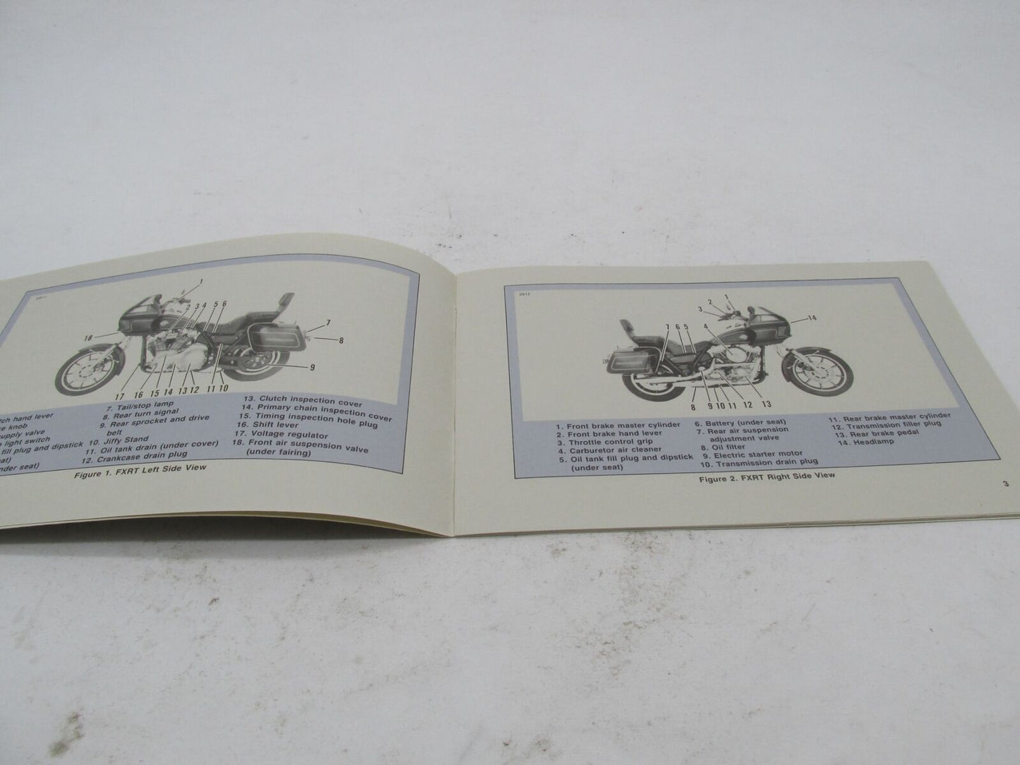 Harley Davidson 1986 FXRT/FXRD 1340cc Owner's Manual Supplement 99465-86S