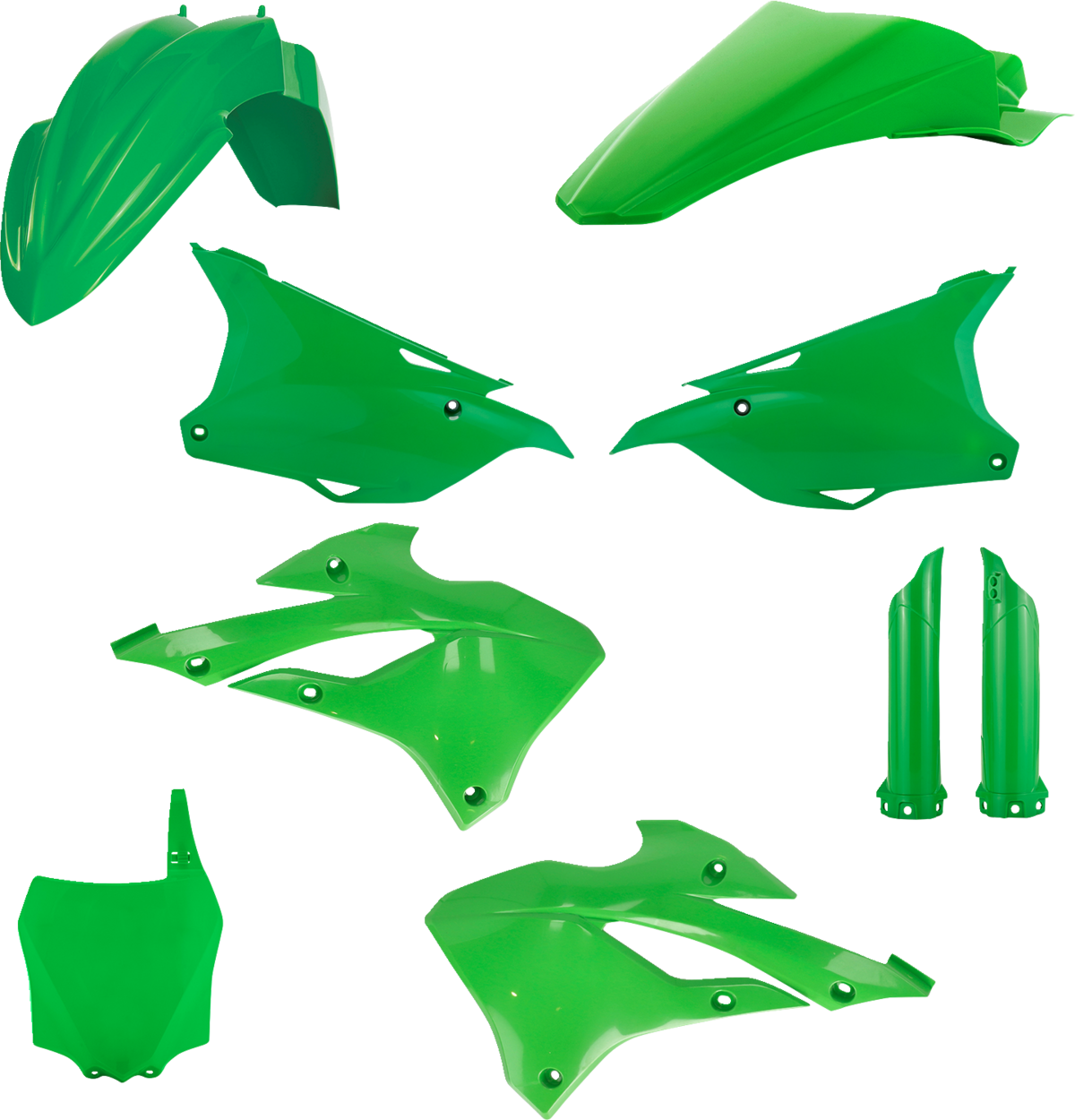 Acerbis Full Body Replacement Plastic Kit Green 2936130006