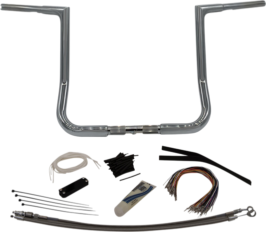 Fat Baggers, Inc. 1-1/4" EZ Install Flat Top Handlebar Kit 14" Chrome 709114