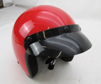 HCI Red Medium M Motorcycle Open Face Half Helmet