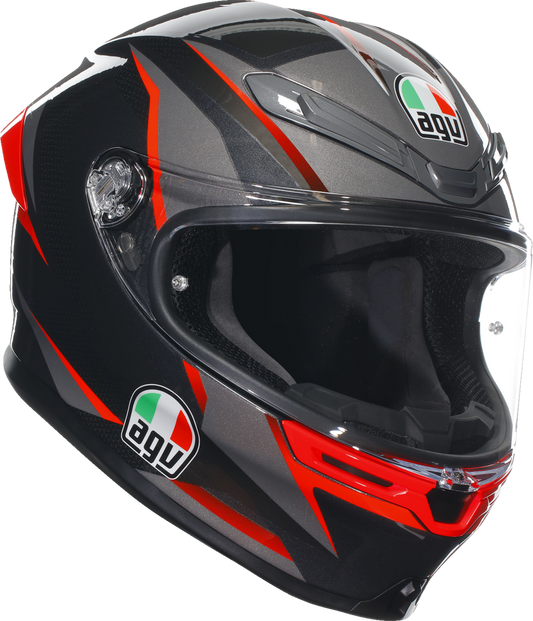 AGV K6 S Slashcut Helmet Black/Gray/Red 2XL 21183950020142X