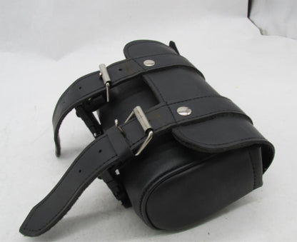 Universal Motorcycle Harley Davidson Synthetic Leather Buckle Fork Pouch 8x5x3"
