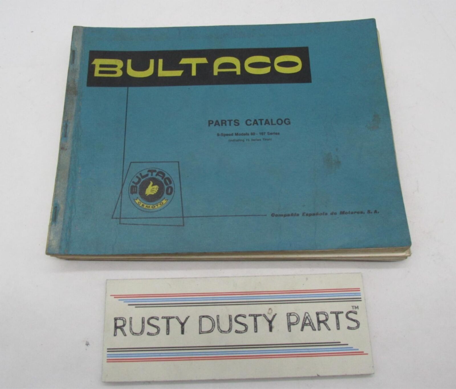 Bultaco Original 5 Speed 80-107 Series Incl. 73 Tiron Parts Catalog List Book