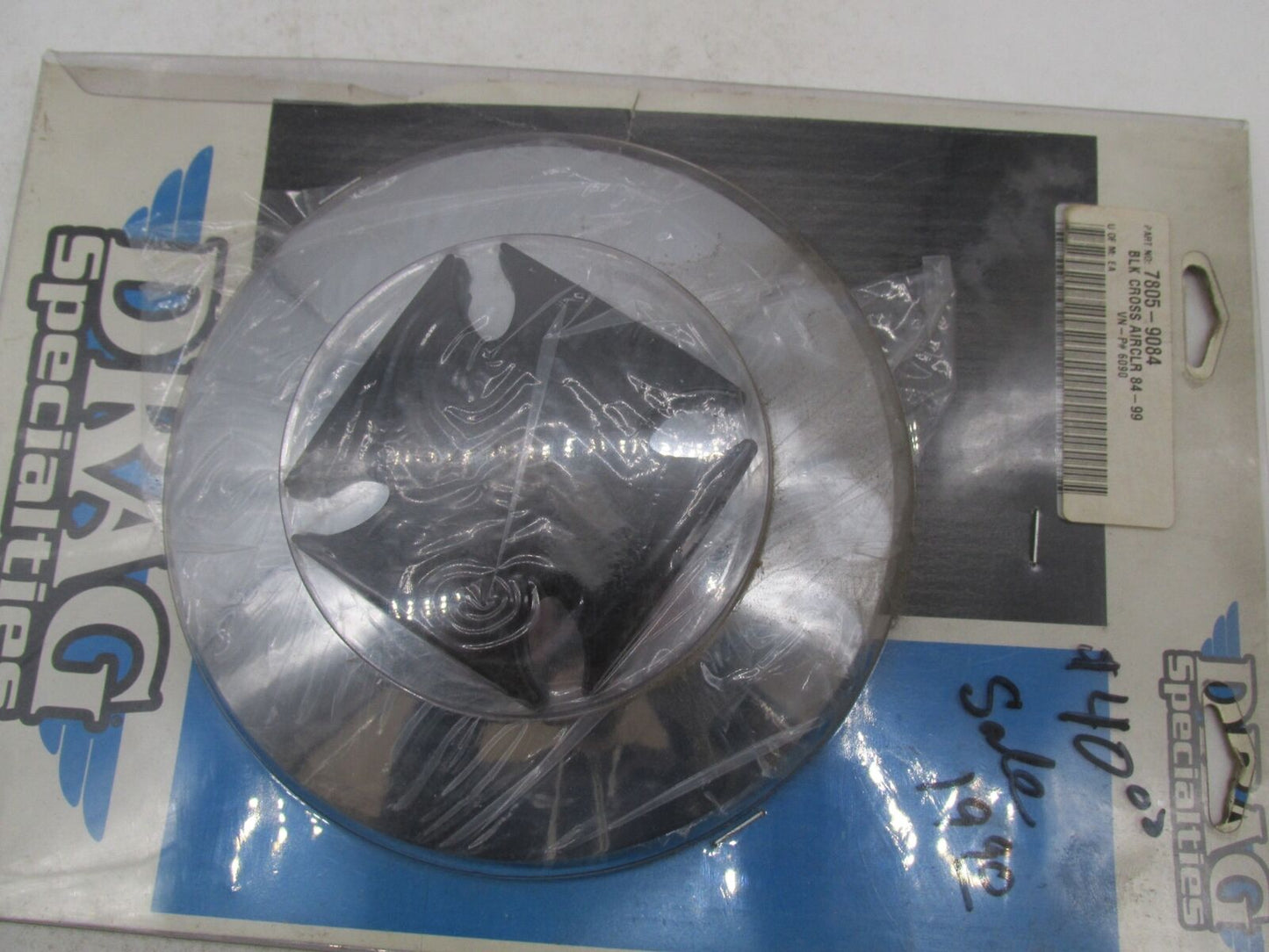 Harley Drag Specialties 84-99 Black Cross Maltese Air Cleaner Cover 7805-9084