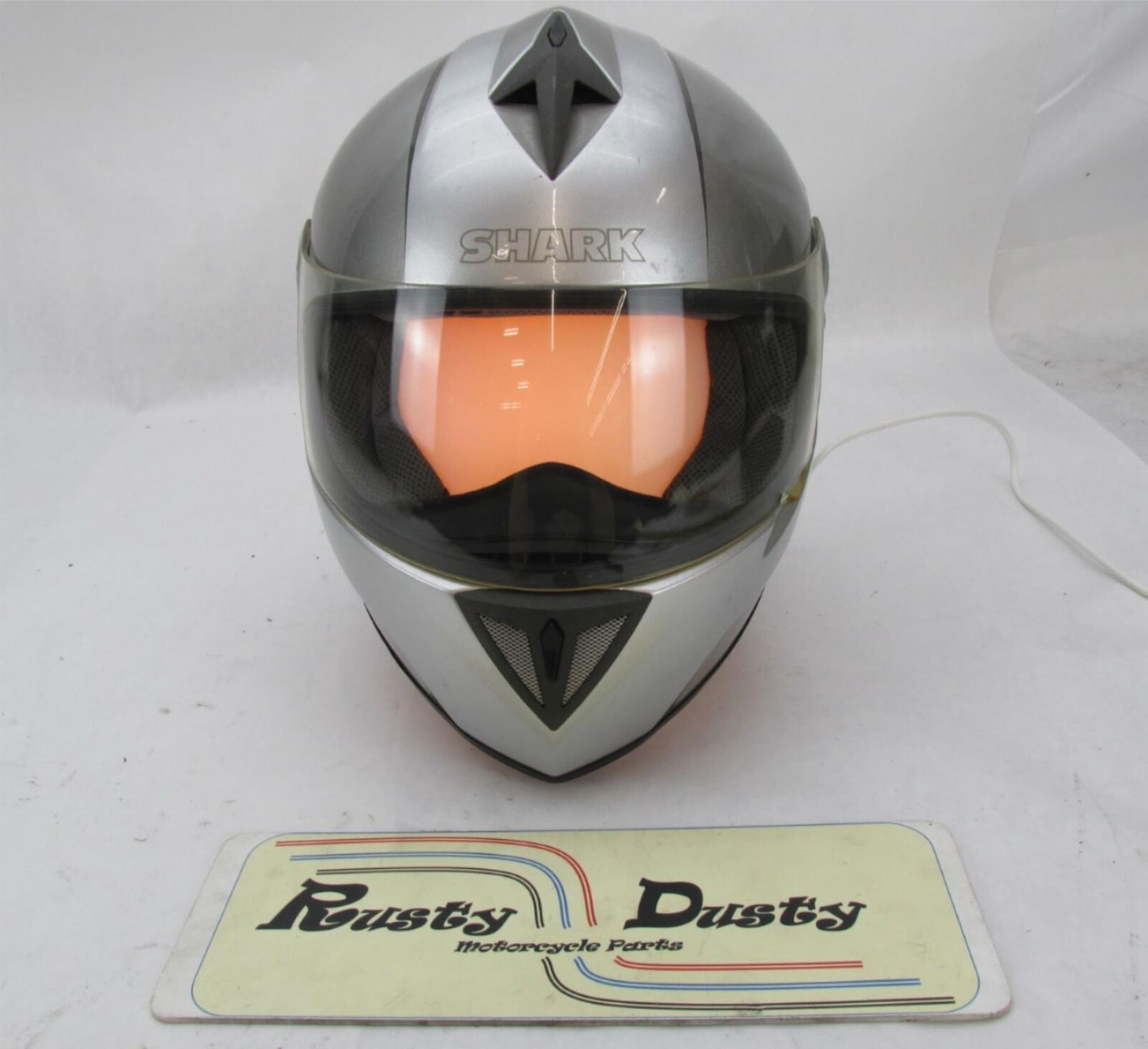 Shark Fusion Silver Full Face Motorcycle Helmet Extra Small XS 22-05