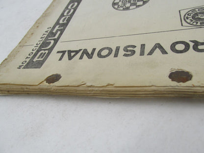 Bultaco 1971 Original Provisional Sherpa T Parts Catalog List 80.32-P117