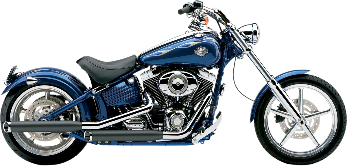 Cobra 3 Slip-On Mufflers with Tips for V-Twin Black 6003B