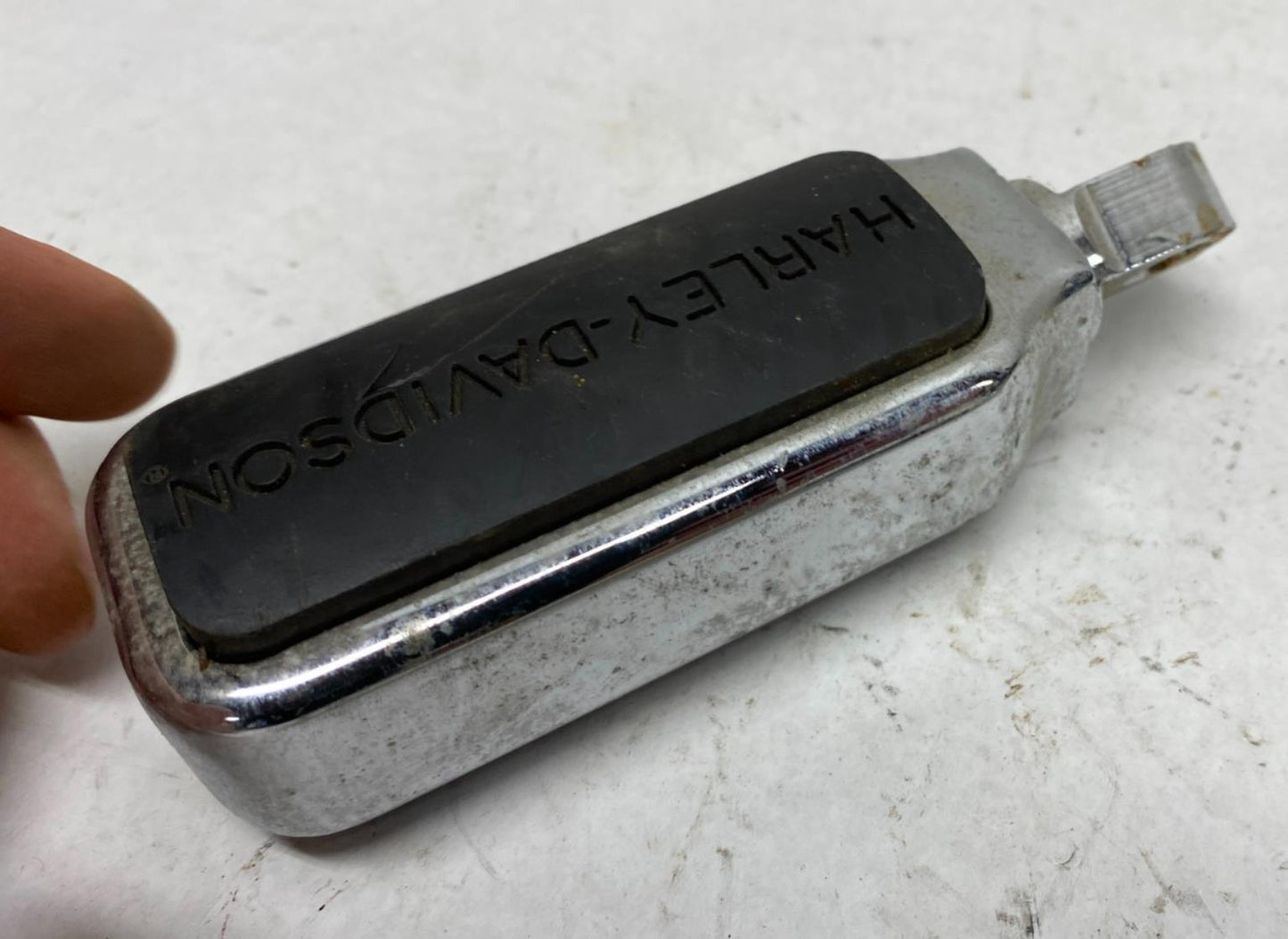 Harley Davidson Single Chrome Rubber Foot Peg Highway Peg