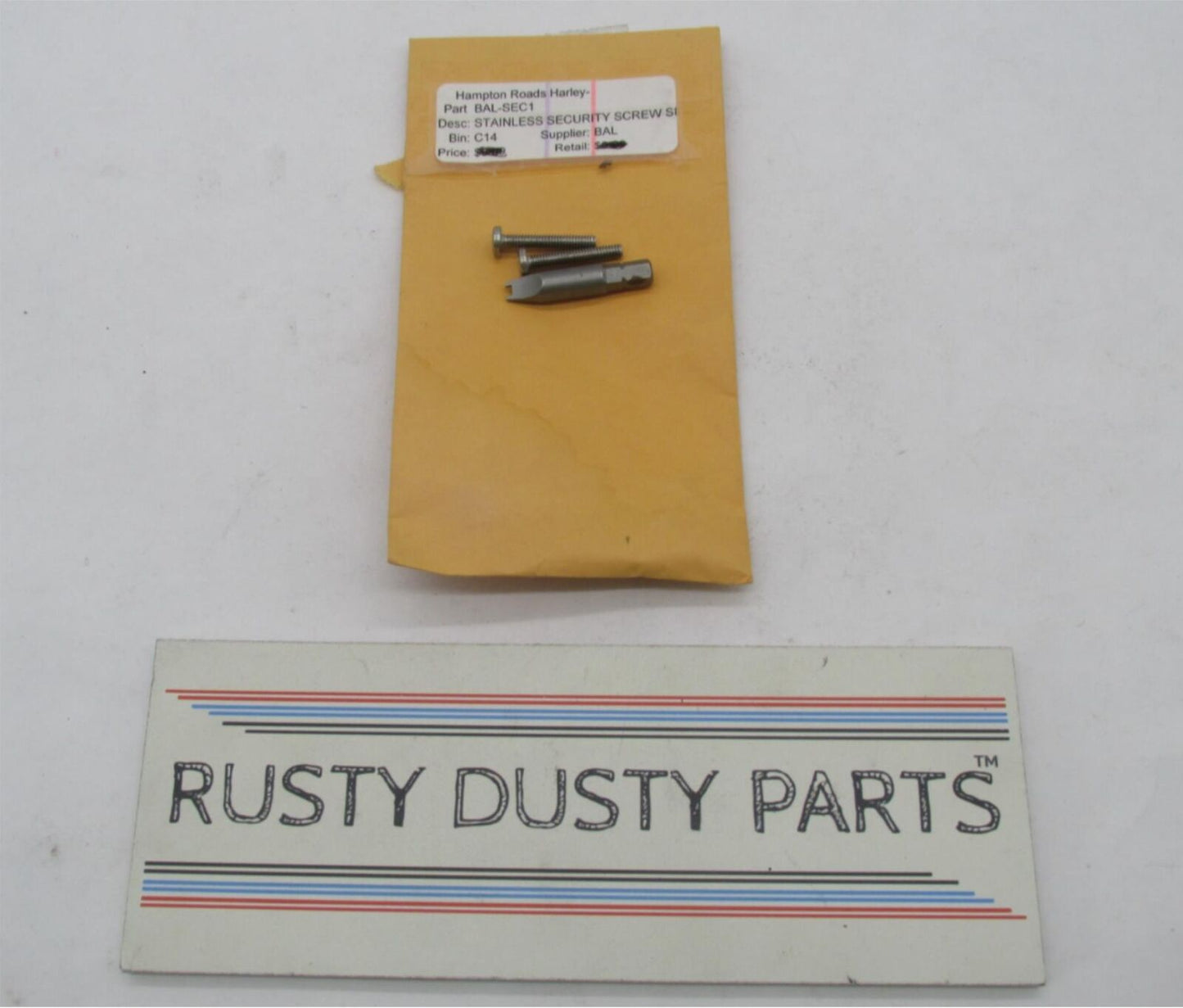 Harley Davidson Bright Ass Lights Stainless Security Screw Set BAL-SEC1