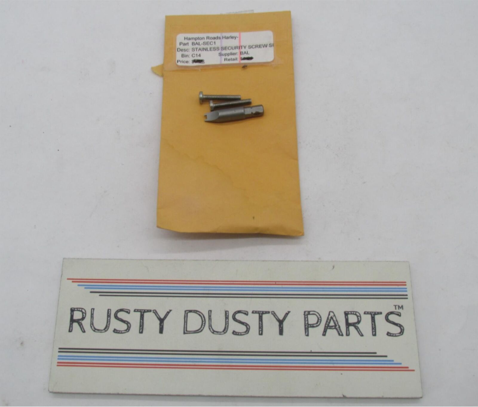 Harley Davidson Bright Ass Lights Stainless Security Screw Set BAL-SEC1