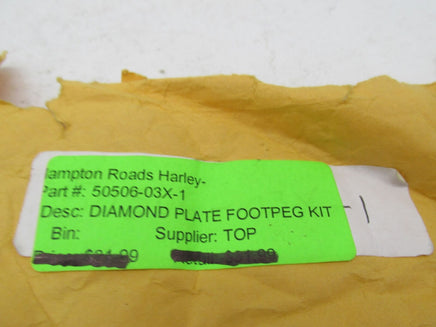 Harley Davidson Genuine Chrome Diamond Plate Foot Peg 50506-03