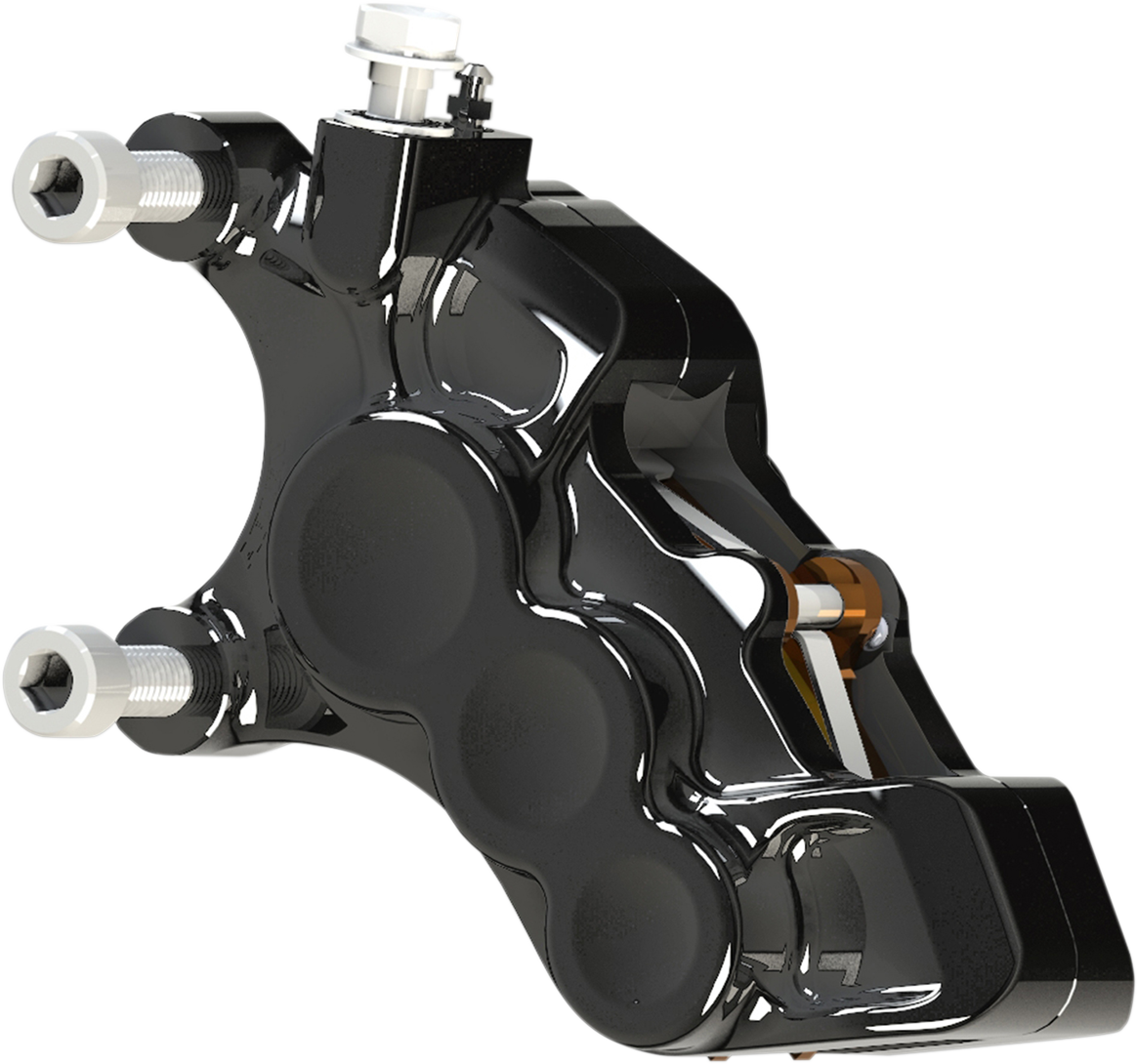 Arlen Ness Tech Brake Calipers 6 Piston Black Front Left 02-215