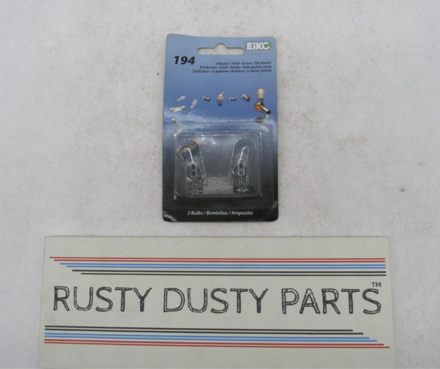 Pack of 2 Eiko Mini Low Voltage Miniature Indicator Panel Accent Light Bulbs 194