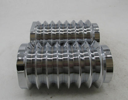 Pair of Harley Retro Vintage Look Touring 55MM Chrome Fork Covers Gaiters