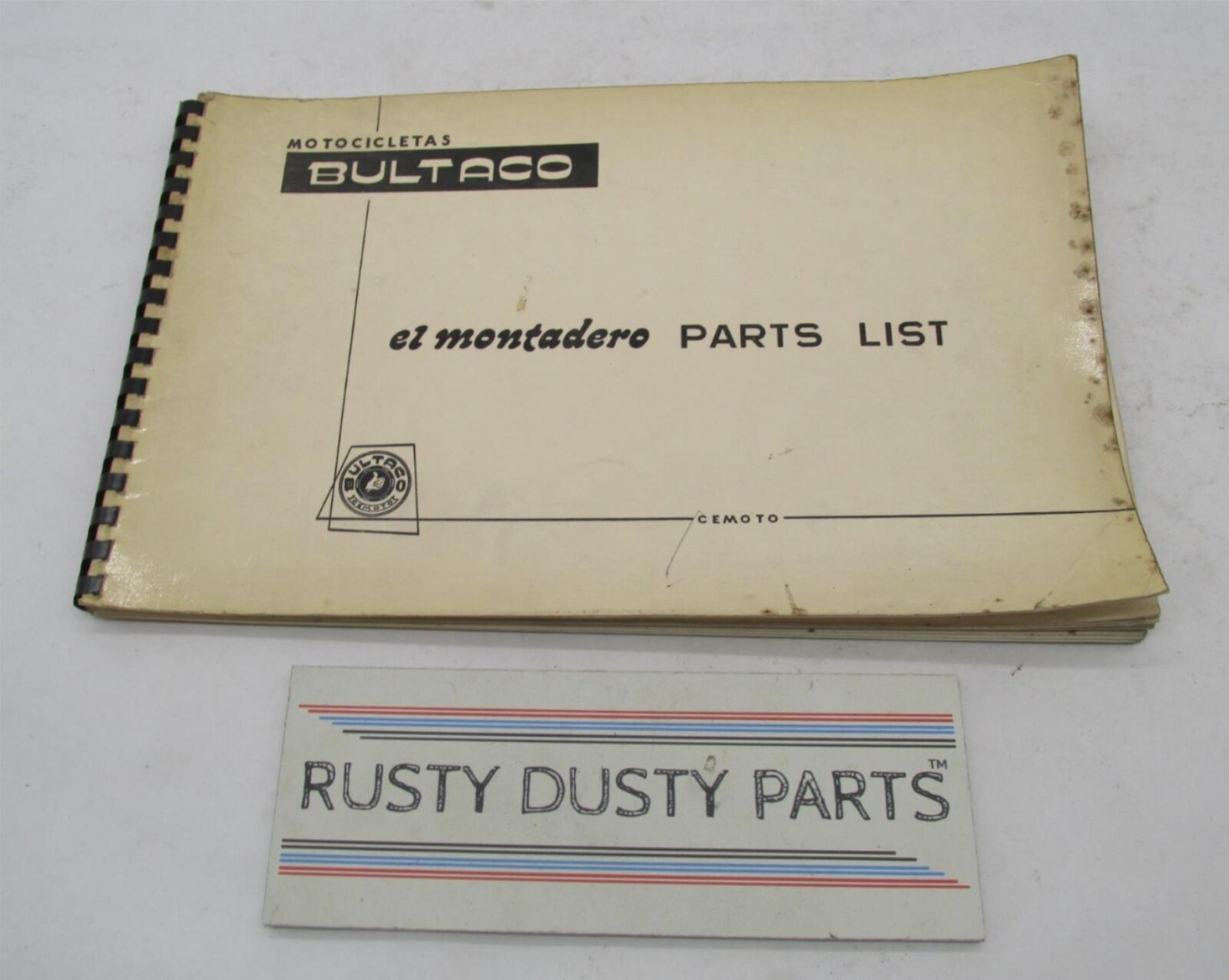 Bultaco Orginal Factory 1968 El Montadero Parts List Catalog