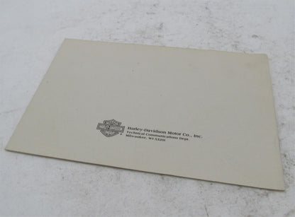 Harley-Davidson 1986 FXRT FXRD 13400cc 5 Speed Owner's Manual Book 99465-86S