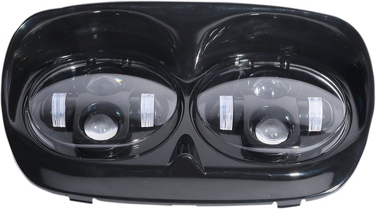 Rivco Products LED Road Glide Headlight Assembly Black/Black LED-145B