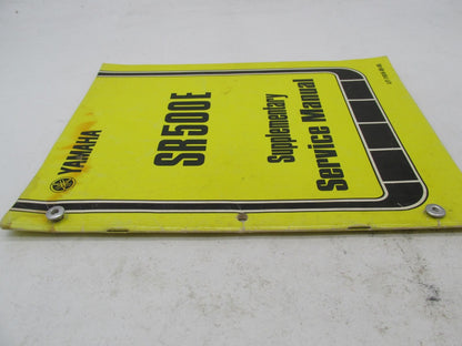 Yamaha SR500E Supplementary Service Manual LIT-11616-00-85